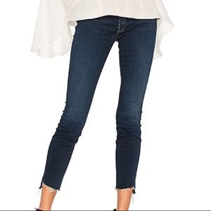 Mother Stunner Zip Ankle Step Fray Jeans
